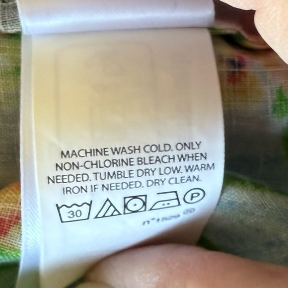 Ralph Lauren Karrie Floral Linen Shirt color multi green size S - Picture 13 of 13